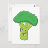 Happy Broccoli Vegetable Smiling Briefkaart (Voorkant / Achterkant)