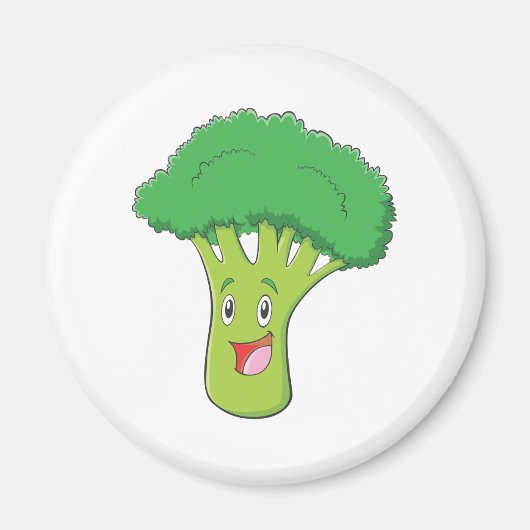 Happy Broccoli Vegetable Smiling Magneet (Voorkant)