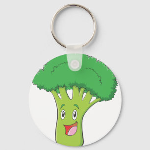Happy Broccoli Vegetable Smiling Sleutelhanger