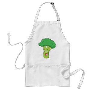 Happy Broccoli Vegetable Smiling Standaard Schort