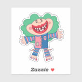 Happy Broke Funny Girl Sticker (Vel)