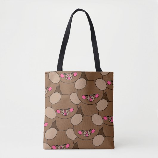 Happy Brown Beer Cute Tote Bag (Voorkant)