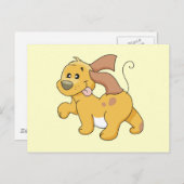 Happy Brown Hond Tshirts en Geschenken Briefkaart (Voorkant / Achterkant)