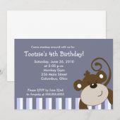 Happy Brown Monkey Fun 5 x 7 verjaardag Kaart (Voorkant / Achterkant)