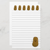 Happy Brown Potato Stationery Briefpapier (Voorkant / Achterkant)