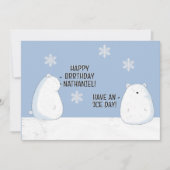 Happy BRRthday Polar Beer Winter Verjaardagsnaam Kaart (Voorkant)