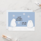 Happy BRRthday Polar Beer Winter Verjaardagsnaam Kaart (Voorkant / Achterkant in situ)