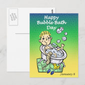 Happy Bubble Dag 8 januari Briefkaart (Voorkant / Achterkant)