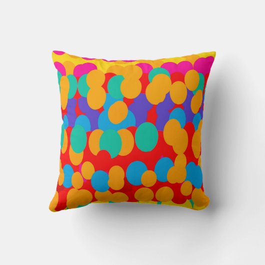 HAPPY BUBBLE PATTERNS MIXED COLORS KUSSEN (Achterkant)