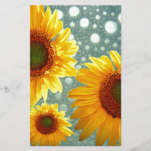 Happy Bubble Sunflower Briefpapier