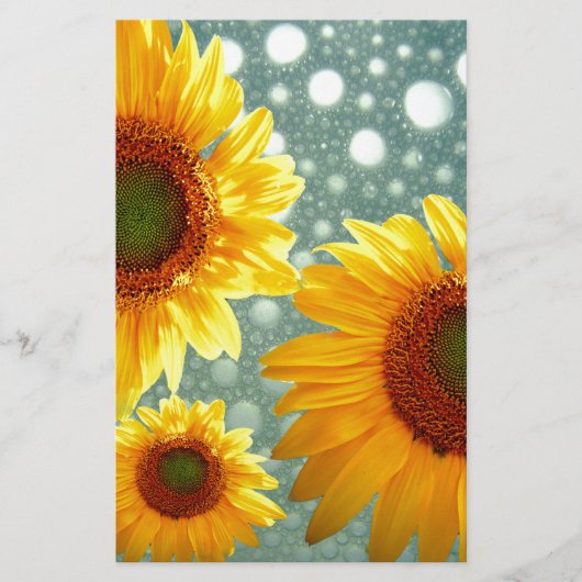 Happy Bubble Sunflower Briefpapier (Voorkant)