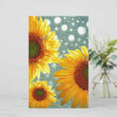 Happy Bubble Sunflower Briefpapier (Staand voorkant)