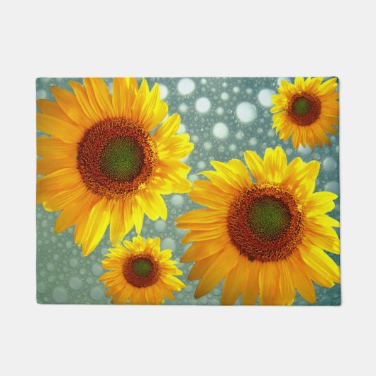 Happy Bubble Sunflower Deurmat (Voorkant)
