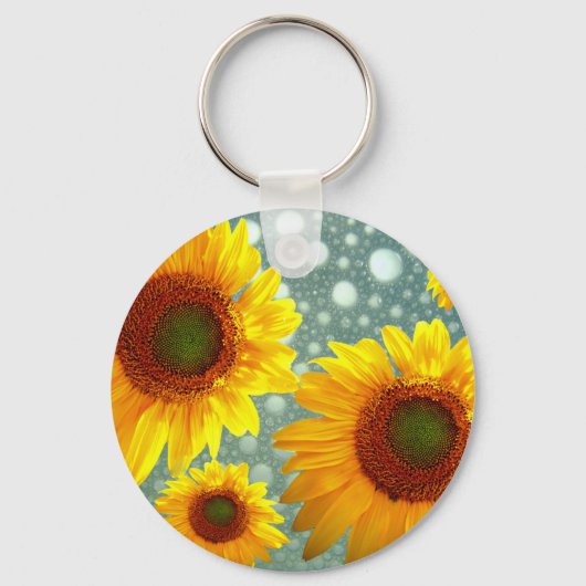 Happy Bubble Sunflower Sleutelhanger (Voorkant)