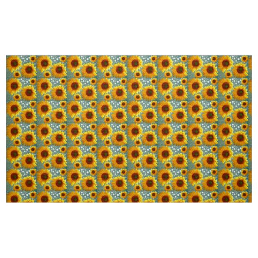 Happy Bubble Sunflower Stof (Fat Quarter)