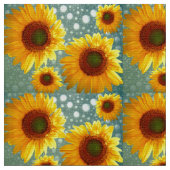 Happy Bubble Sunflower Stof (Close Up)