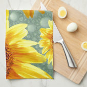 Happy Bubble Sunflower Theedoek (Quarter Fold)