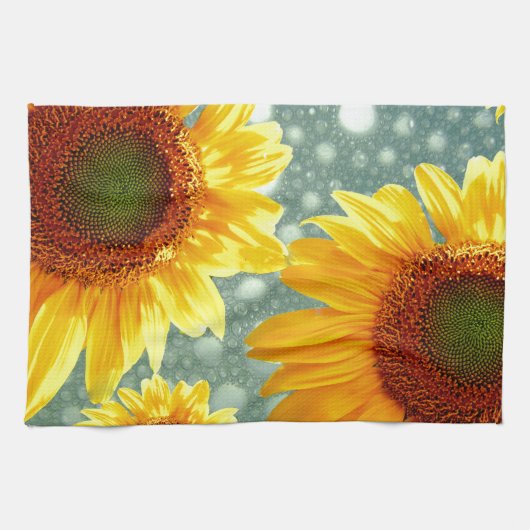 Happy Bubble Sunflower Theedoek (Horizontaal)