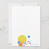 Happy Bubbles Birthday Party Invitation Kaart (Achterkant)