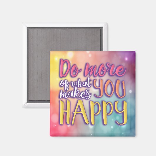 Happy Bubbly Quote Magnet (Voorkant / Achterkant)