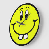Happy Buck Tooth Smilling Face Wall Clock Grote Klok (Hoek)