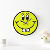 Happy Buck Tooth Smilling Face Wall Clock Grote Klok (Huis)