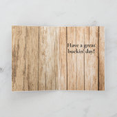 Happy Buckin 60th Birthday Hunting Kaart (Binnen)