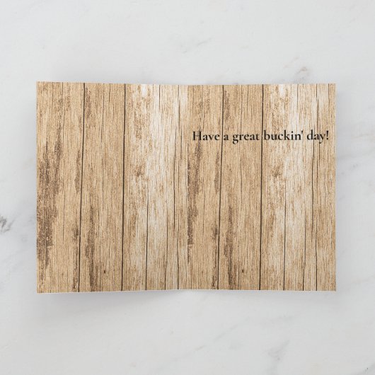 Happy Buckin 70th Birthday Hunting Kaart (Binnen)