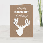 Happy Buckin Birthday Hunting Kaart (Voorkant)