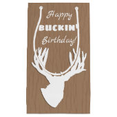 Happy Buckin Birthday Hunting Klein Cadeauzakje (Voorkant)