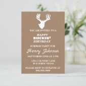 Happy Buckin' Birthday Surprise Party Aankondiging (Staand voorkant)