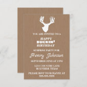 Happy Buckin' Birthday Surprise Party Aankondiging (Voorkant / Achterkant)