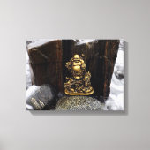 Happy Buddha Among the Crashing Waves Canvas Afdruk (Voorkant)