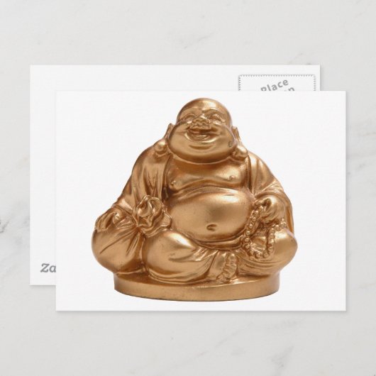 Happy Buddha Briefkaart (Voorkant / Achterkant)