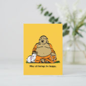 HAPPY BUDDHA BRIEFKAART (Staand voorkant)