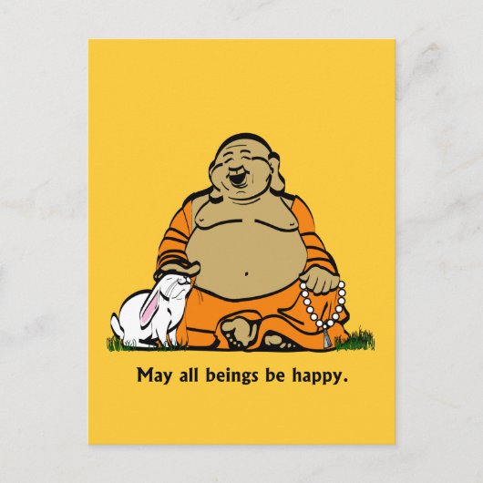 HAPPY BUDDHA BRIEFKAART (Voorkant)