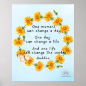 Happy Buddha citaat Poster (Voorkant)