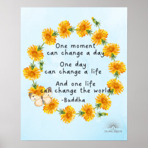 Happy Buddha citaat Poster