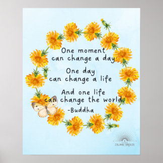 Happy Buddha citaat Poster