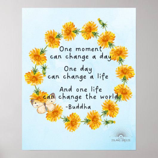 Happy Buddha citaat Poster (Voorkant)