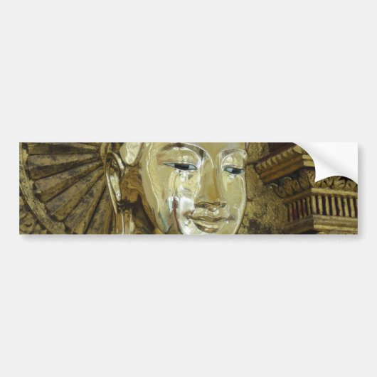 Happy Buddha die geprezen geuren heeft Open Bumpersticker (Voorkant)