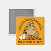 HAPPY BUDDHA MAGNEET (Voorkant / Achterkant)