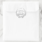 Happy Buddha met Lotus Ronde Sticker (Tas)