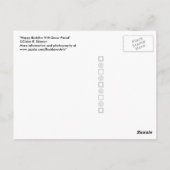 Happy Buddha met sneeuwliefhebber Briefkaart (Achterkant)