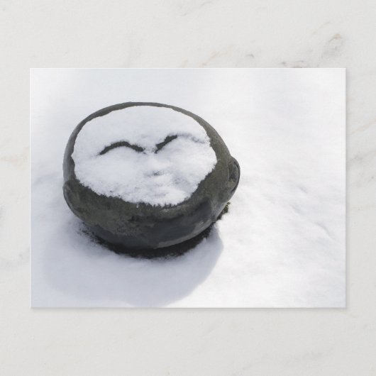 Happy Buddha met sneeuwliefhebber Briefkaart (Voorkant)