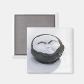 Happy Buddha met sneeuwliefhebber Magneet (Voorkant / Achterkant)
