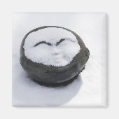 Happy Buddha met sneeuwliefhebber Magneet (Voorkant)