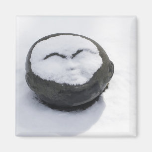 Happy Buddha met sneeuwliefhebber Magneet