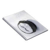 Happy Buddha met sneeuwliefhebber Notitieboek (Rechterzijde)