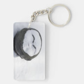 Happy Buddha met sneeuwliefhebber Sleutelhanger (achterkant)